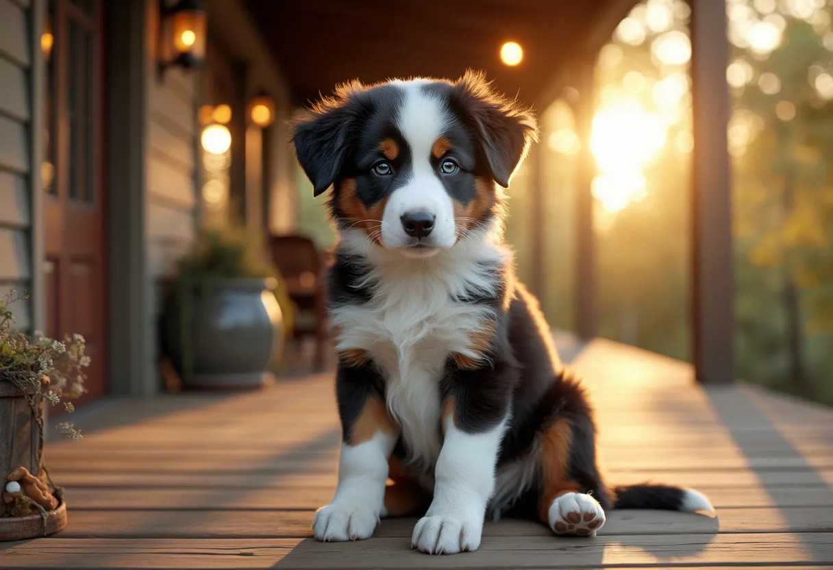 border collie et berger australien